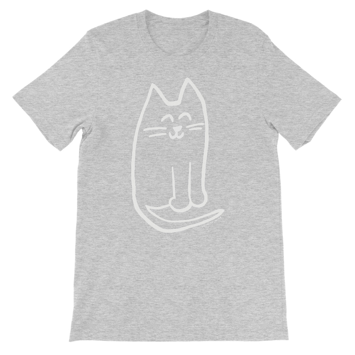 Happy Cat White Unisex Short Sleeve T-Shirt