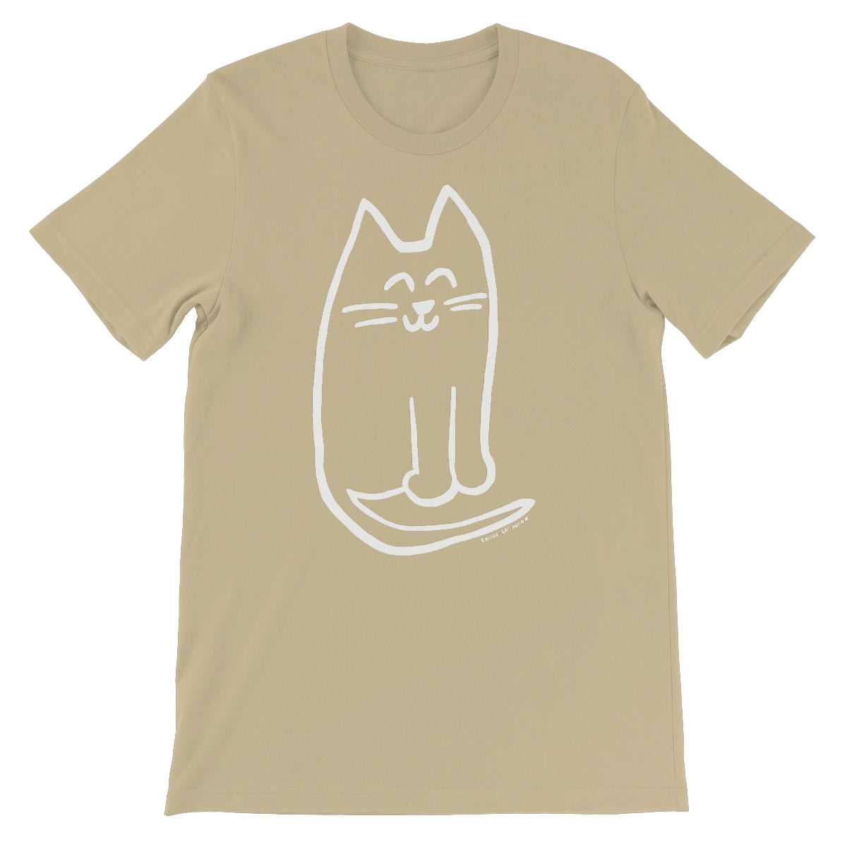 Happy Cat White Unisex Short Sleeve T-Shirt