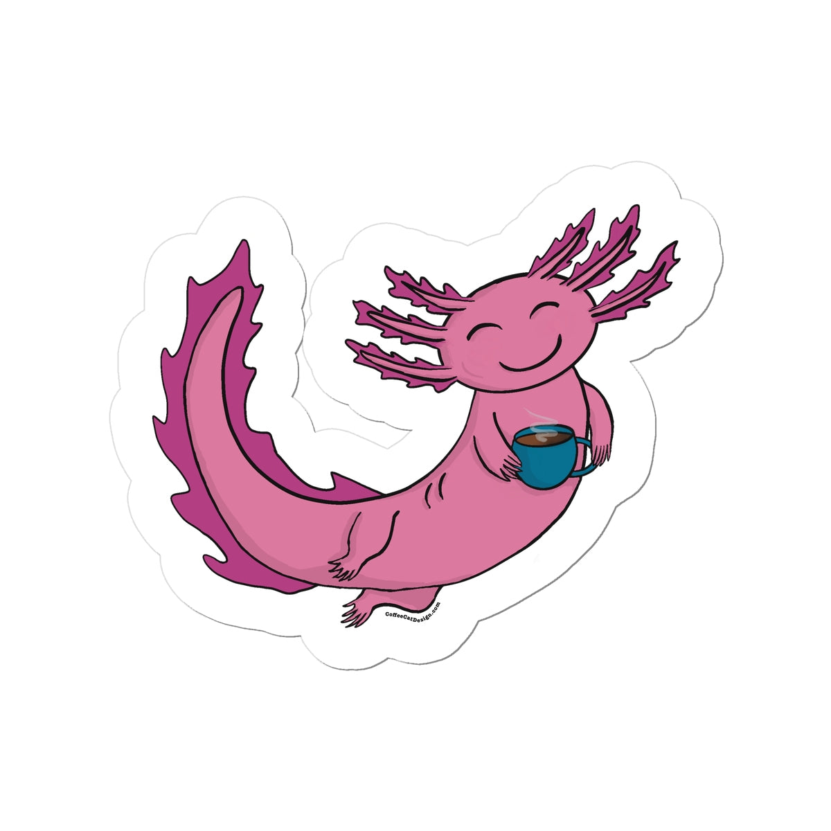 Happy Axolotl Sticker