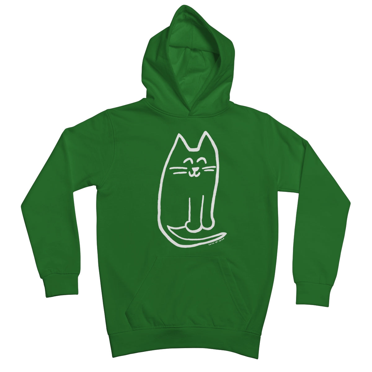 Happy Cat White Kids Hoodie