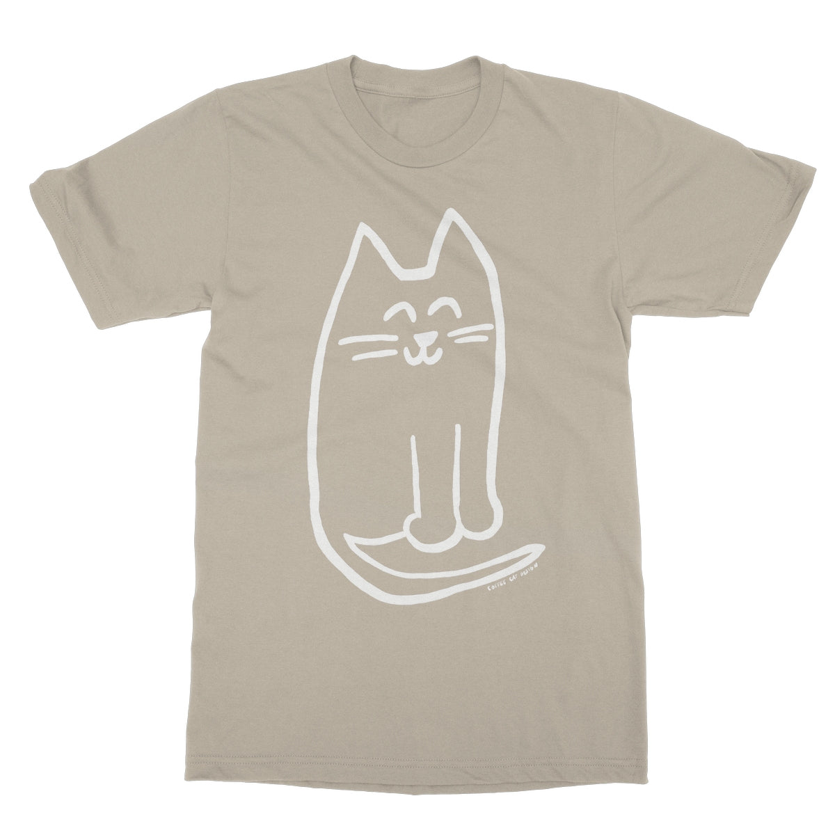 Happy Cat White Softstyle T-Shirt