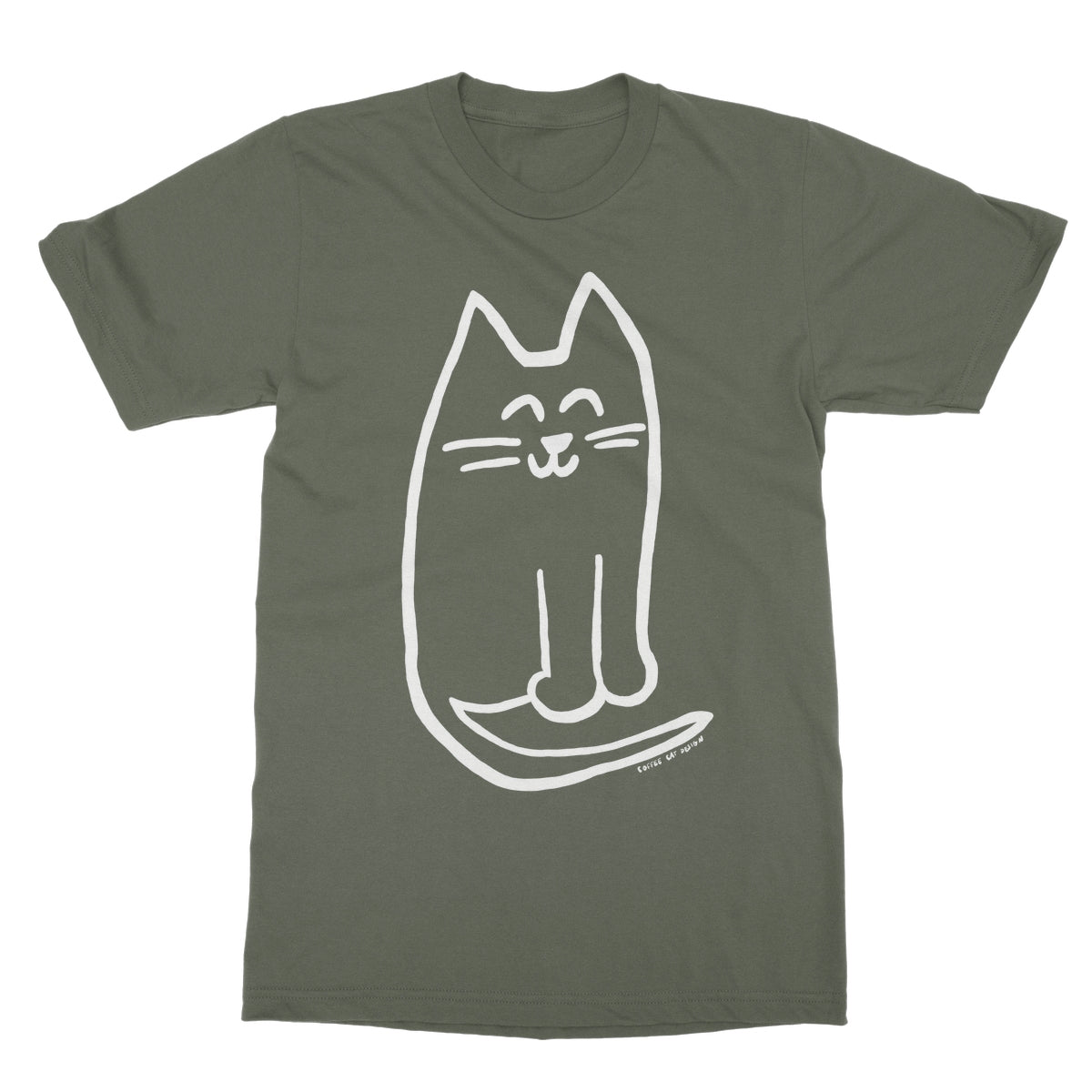 Happy Cat White Softstyle T-Shirt