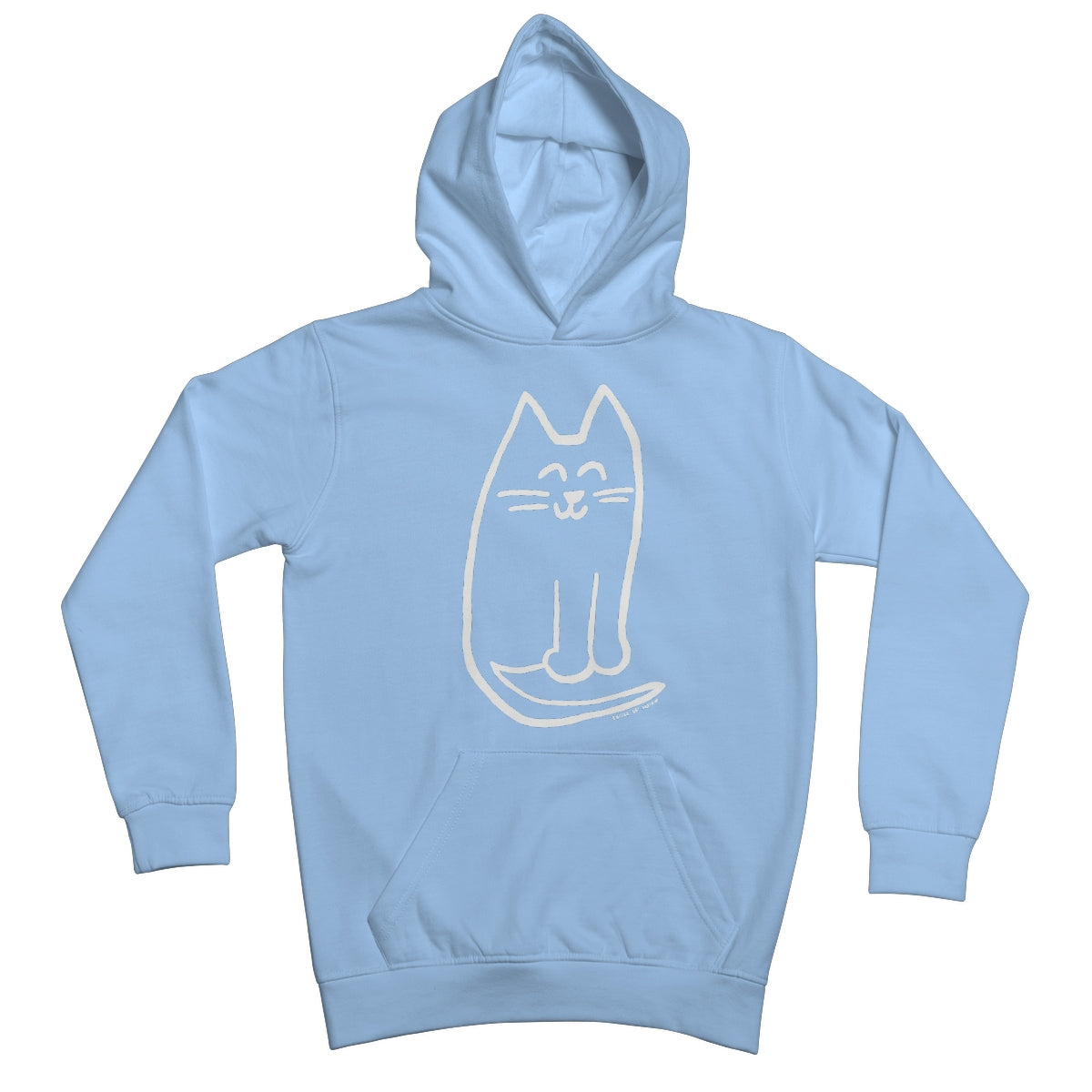 Happy Cat White Kids Hoodie