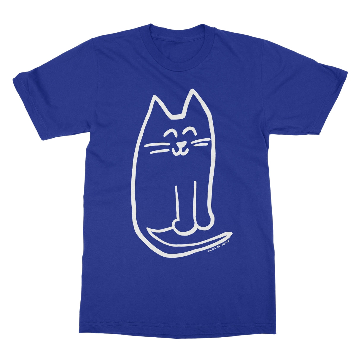 Happy Cat White Softstyle T-Shirt