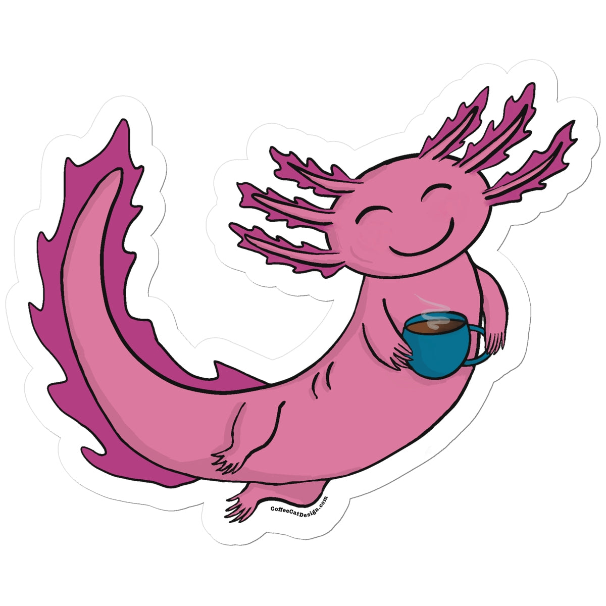 Happy Axolotl Sticker