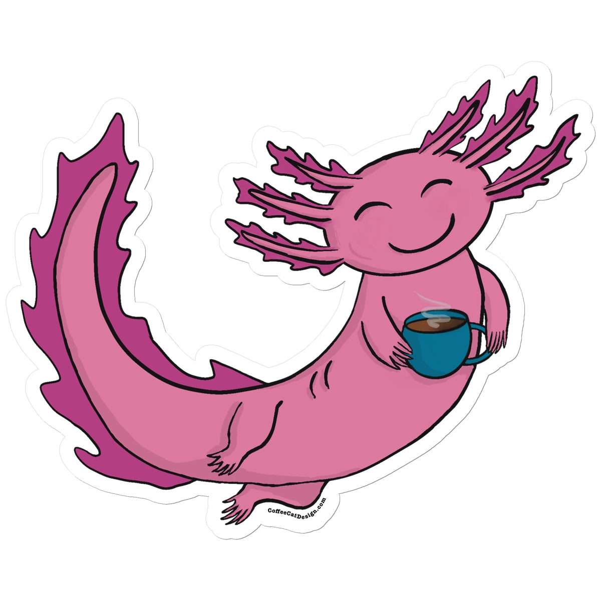 Happy Axolotl Sticker