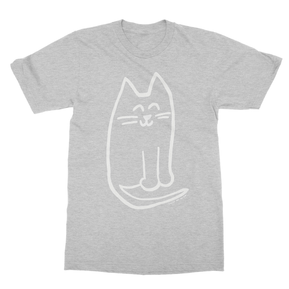 Happy Cat White Softstyle T-Shirt