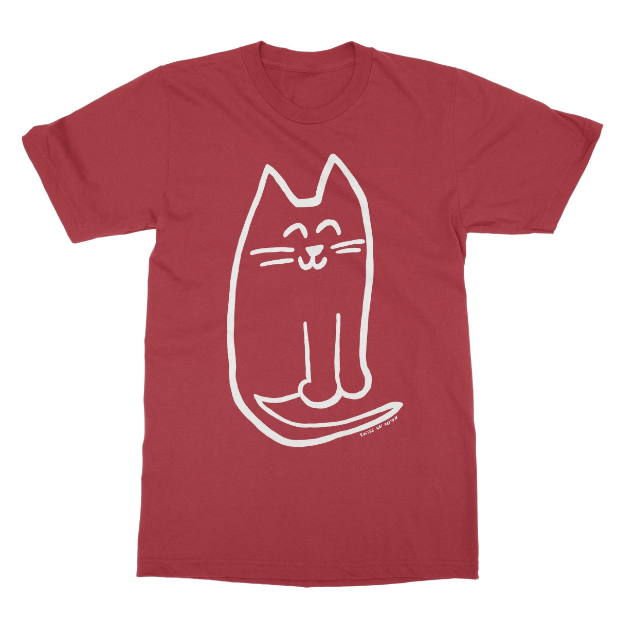 Happy Cat White Softstyle T-Shirt