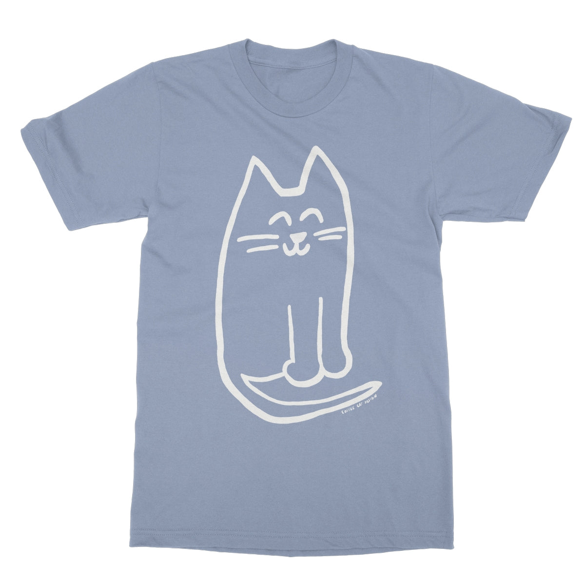 Happy Cat White Softstyle T-Shirt