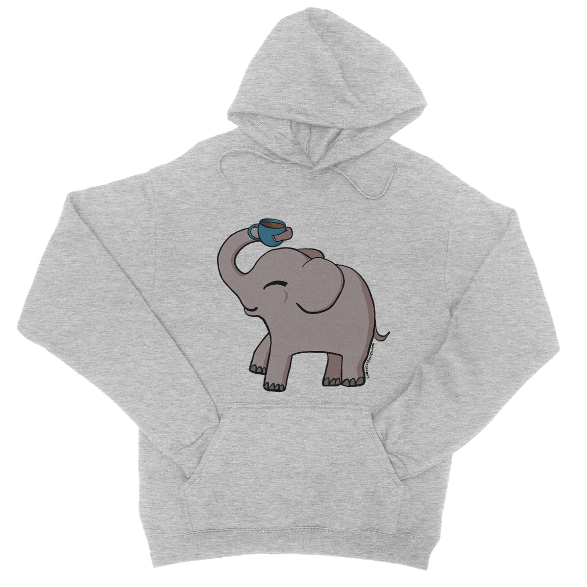 Happy elephant College Hoodie