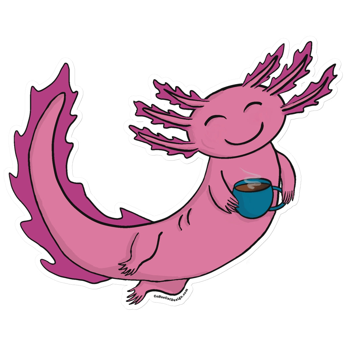 Happy Axolotl Sticker