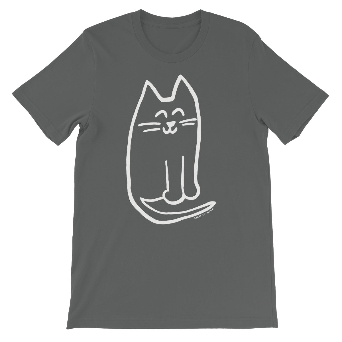 Happy Cat White Unisex Short Sleeve T-Shirt