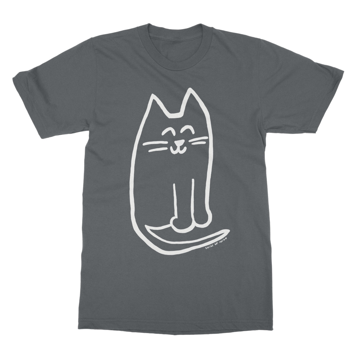 Happy Cat White Softstyle T-Shirt