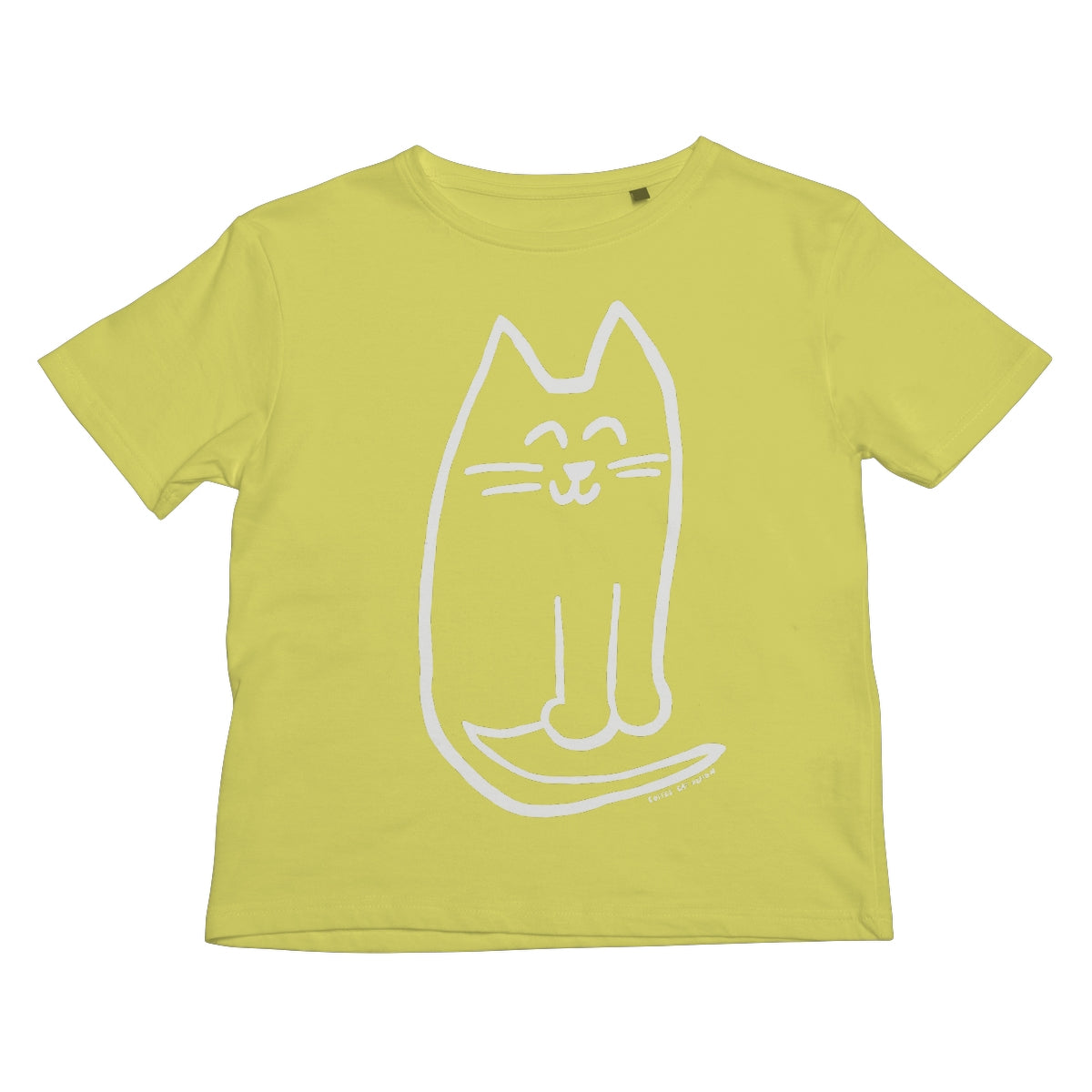 Happy Cat White Kids T-Shirt