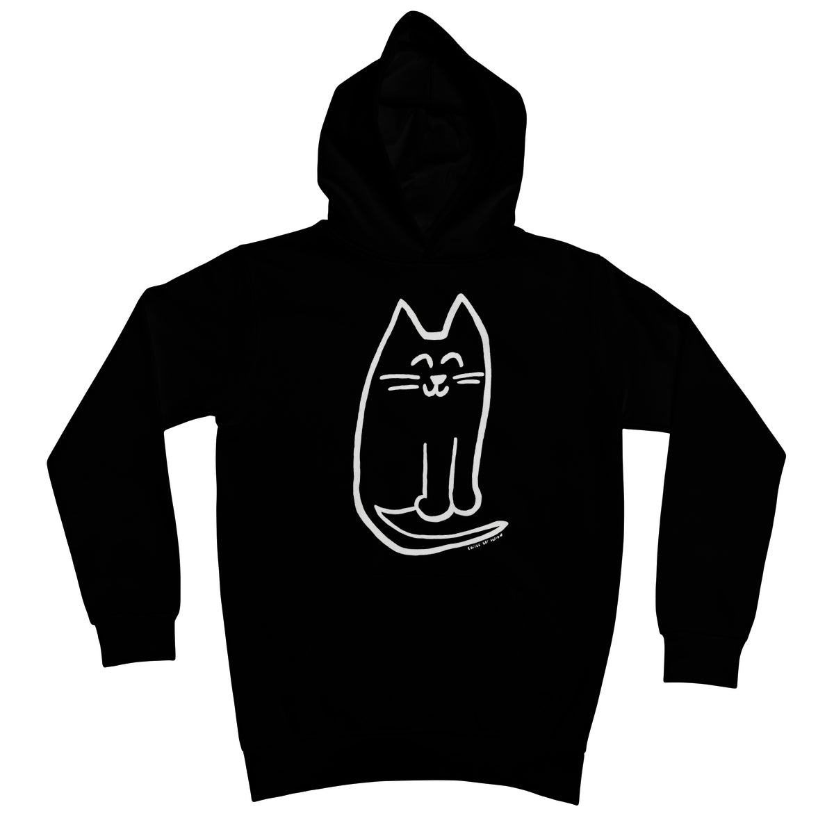 Happy Cat White Kids Hoodie