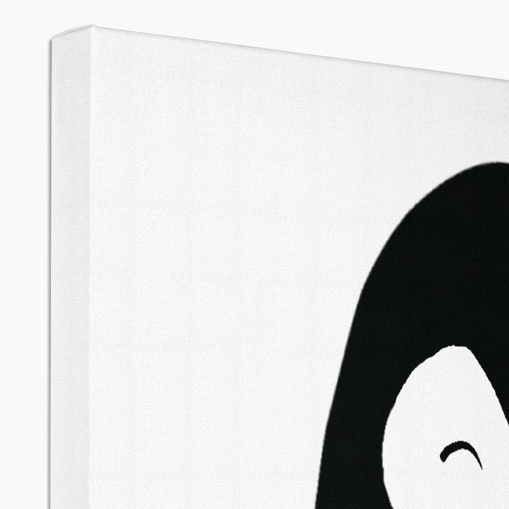 Happy penguin with a mug Canvas